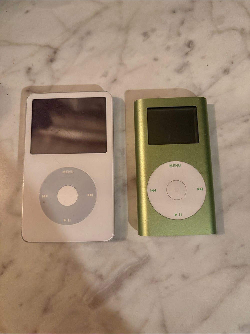 Vintage Apple iPod Classic & iPod Mini Bundle - White and Green